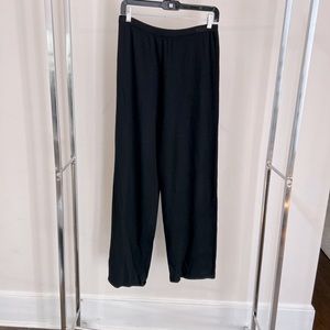 Eileen Fisher Wool Knit Pants in Black - Medium - New Without Tags